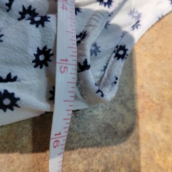 Maeve Anthropologie Women’s White Tank Top With Navy Blue Tie Collar US 2, EU 34 - Picture 6 of 8